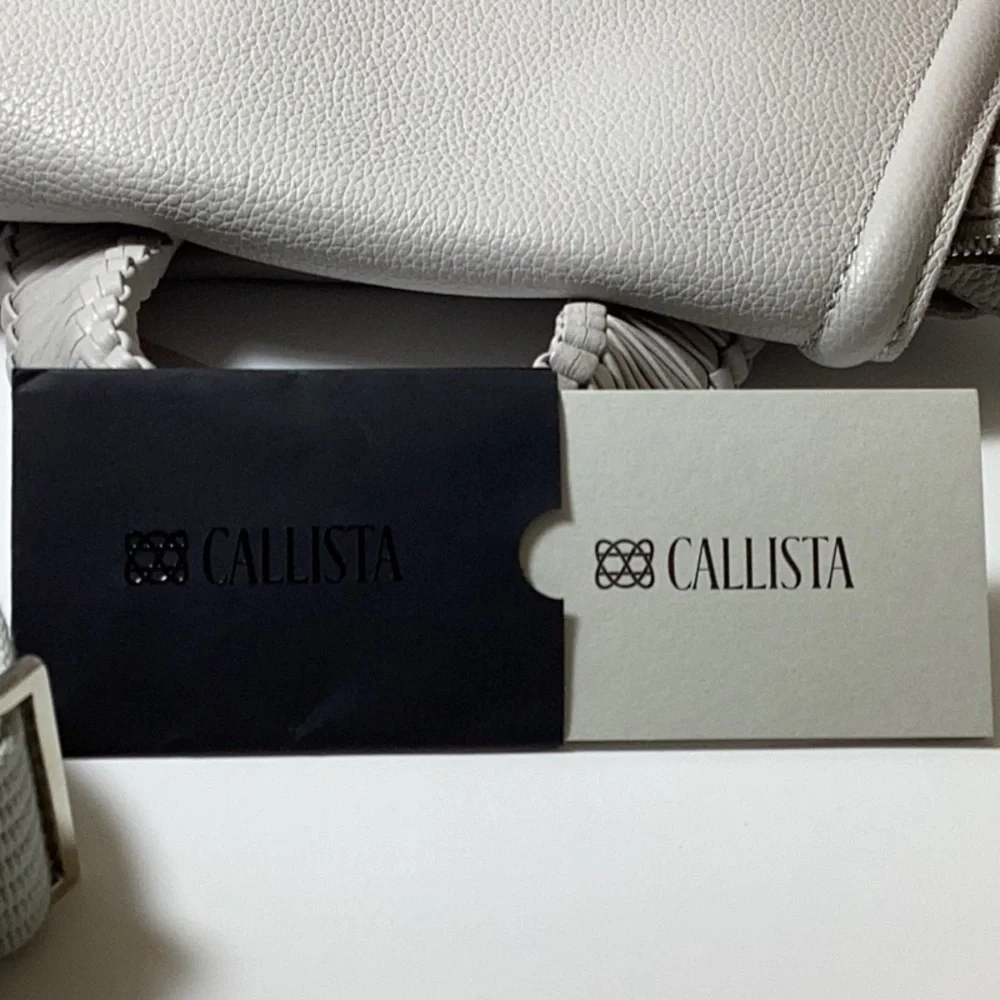 Callista Small Top Handle Bag 23 Stone Grained Leather Note: New without tag